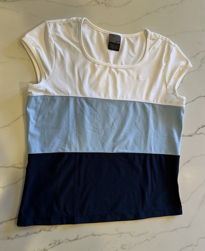 New Nike Dri-Fit Womens 2 Piece SET Tennis Outfit Size M/L Skort & Top Blue - Picture 2 of 10