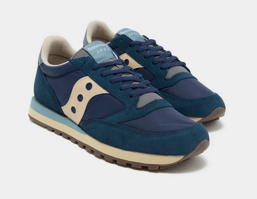 Zapatillas de deporte Saucony Jazz originales para hombre en zapatos azules - Imagen 2 de 7