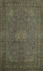 Distressed Gray Over-Dyed Area Rug 7x10 with Classic Designs Living Room Carpet