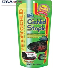 Cichlid Staple Floating Fish Food Pellets 8.8oz Immunity Support Long Life New