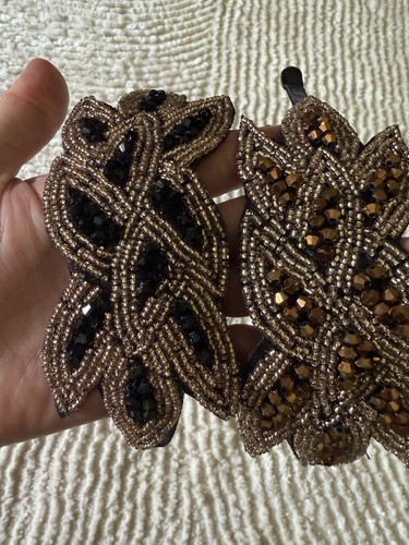 4 Headpiece Beaded Leaf Hair Accessory for Girls Costume Party(black gold etc? - Picture 2 of 4