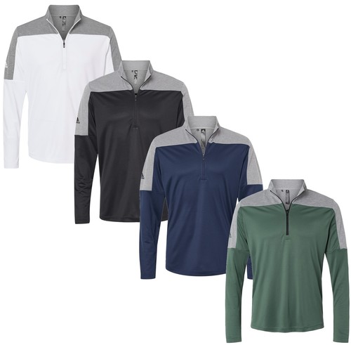 Adidas Mens Lightweight Quarter-Zip Pullover - A552 - Picture 1 of 11