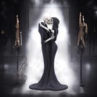 Gothic Skeleton Kiss Figurine Romantic Statue Skeleton Couple Fantasy Ornament
