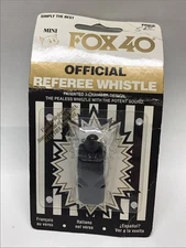 NOS Foxtron Canada Mini Fox 40 Three Chamber Pealess Official Referee Whistle