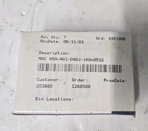 MAC VALVES INC 45A-AA1-DAAJ-1KA (BRAND NEW) - Picture 6 of 7