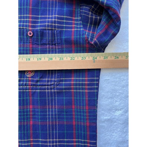 Twenty X Wrangler Mens Flannel Shirt Plaid Button Up Long Sleeve Western VTG L - Picture 7 of 8