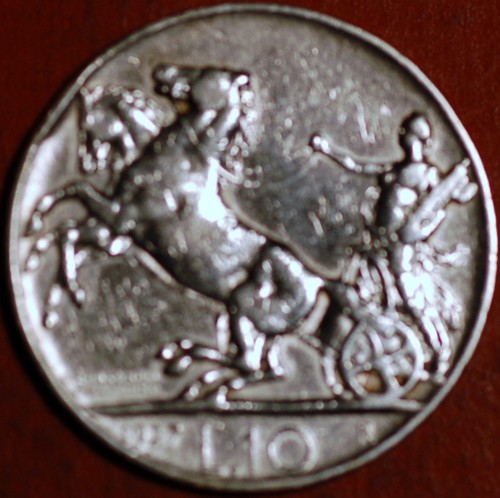 1927 Italien 10 Lire Vittorio Emanuele III KM# 68.1 - Bild 2 von 2