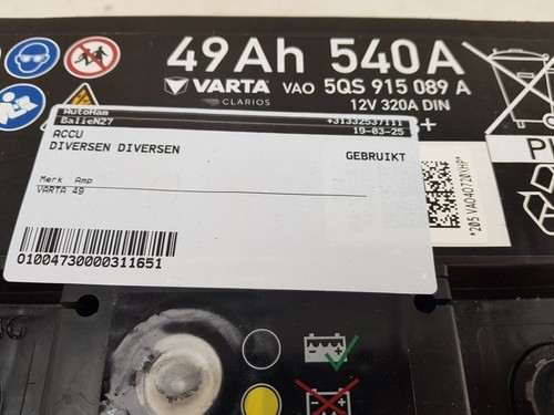 BATTERIA BATTERY 49AHAGM / 5QS915089A - Picture 3 of 3