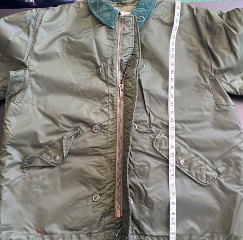 Giacca VINTAGE US Army clima freddo estremo impermeabile XL timbrata militare - Foto 5 di 6