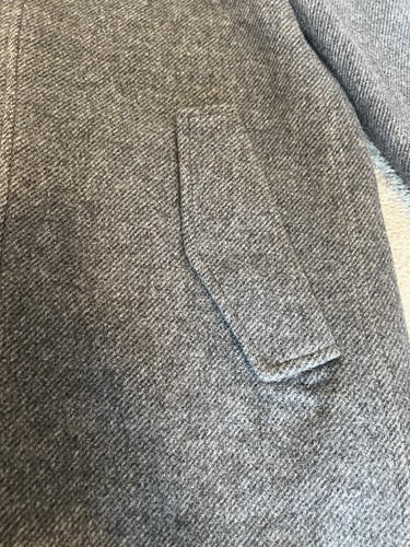 Vintage Club Monaco 60%Wool Coat Harris Tweed Overcoat 36 Small Men UNION MADE - Picture 9 of 20