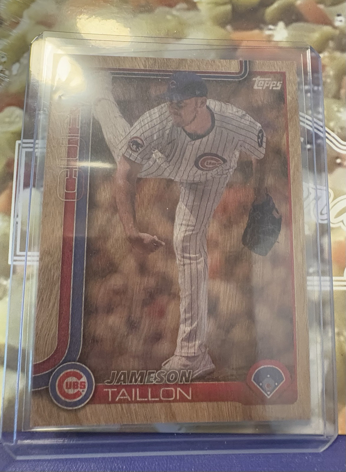 2025 Topps Series One- JAMESON TAILLON Wood Parallel /25 - Chicago Cubs