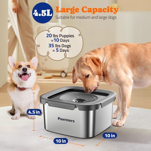 Cat Water Fountain Ultra Quiet 4.5L Automatic Pet Dog Dispenser Stainless Steel - Picture 3 of 8
