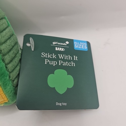 Girl Scouts Bark Brand Dog Toy All Dog Sizes Stick With It Pup Patch Toy - Picture 2 of 9