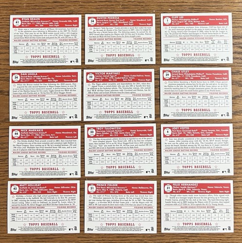 Lot of 22 Topps 2011 Black Diamond Utley Votto Braun Martinez Pedroia Holliday - Picture 2 of 4