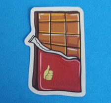 Chocolate Candy Bar Sticker 2" x 1.38" S 