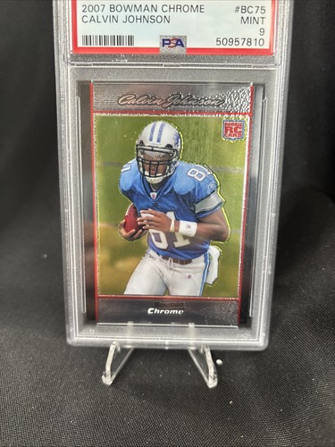 2007 Bowman Chrome Calvin Johnson #BC75 (RC) PSA 9 - Picture 4 of 12
