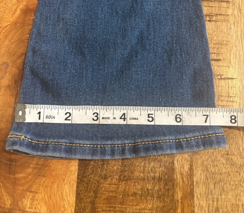 LEVI'S Jeans 726 Flare Girl Sz 8R Blue Stretch Denim Adjustable Button Waist - Picture 7 of 7