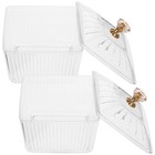 2 Pcs Refreshment Fruit Box Snacks Container Airtight Cookie Jars