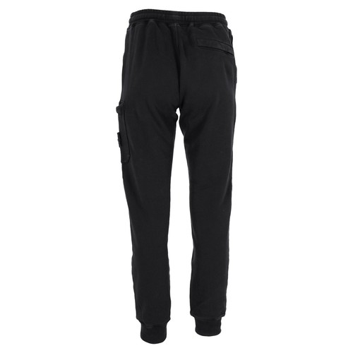 Stone Island Jogginghose Mit Logo-Patch Aus Schwarzer Baumwolle Männlich - Picture 3 of 10