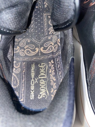 Skechers X Snoop Dog One Og Premium Leather Sneaker Black Sz 10 Slip-on - Picture 11 of 13