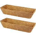 2 Pack 24 Inch Trough Coconut Liners for Window Box Planter Natural Coco Fiber 
