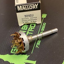 3242J - MALLORY CAPACITOR - ROTARY SWITCH - 4 CIRCUIT 2 POSITION - NON-SHORTING