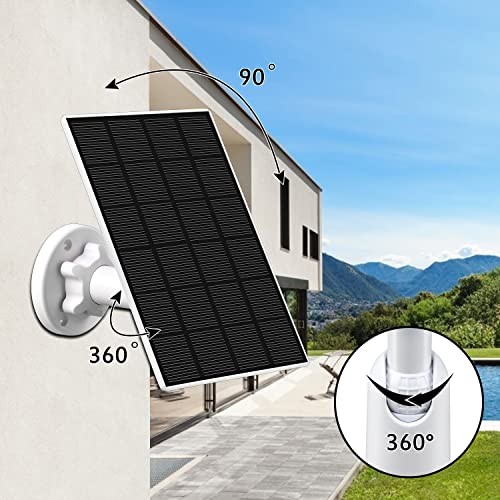 Solar Panel Charger Compatible with Stick Up Cam Outdoor Camera Battery - 第 5/5 張圖片