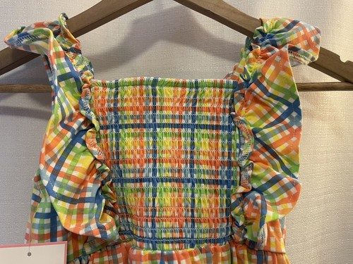Rare Editions Girls Yellow Pinafore Ruffle Flared Dress Size 6 - Picture 4 of 8