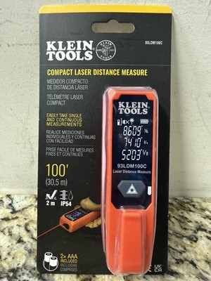 Klein Tools 93LDM100C Compact Laser Distance Measure