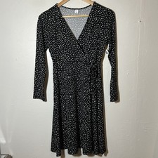 Old Navy Women's Dress Waist-Defined Faux-Wrap Jersey Midi Size XS Long Sleeve