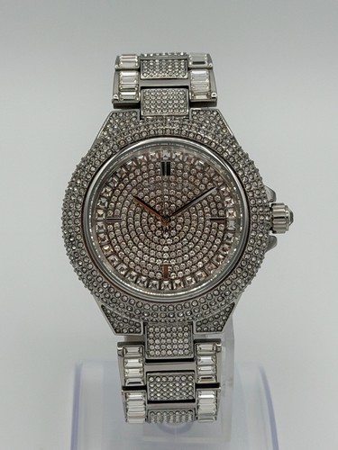 Michael Kors MK5869 Camille Silber Kristall Pave Glitzer Zifferblatt Unisex Uhr - Bild 4 von 9