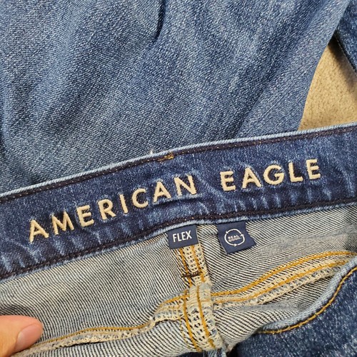 American Eagle Jeans Mens 30x30 Blue Original Straight Leg Flex Stretch Faded - Picture 9 of 12