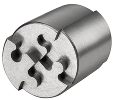 4-Piece Cylinder Puzzle – Wire EDM Cut Zero Tolerance Steel Desk Trinket