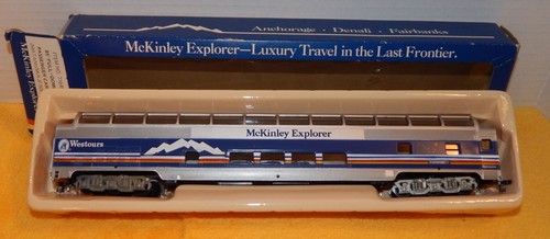 Bachman HO Westours McKinley Explorer Observation Car Alaskan Tour Lines 11" Box