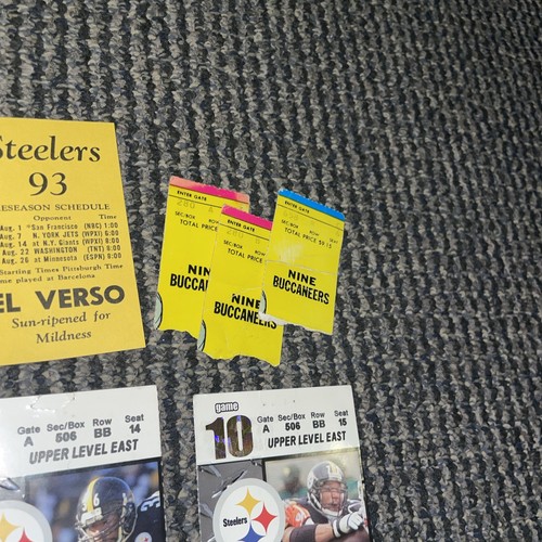 Pittsburgh Steelers 50+ Ticket Stub Lot 1968-2008 Bradshaw Franco ++ - Bild 10 von 10