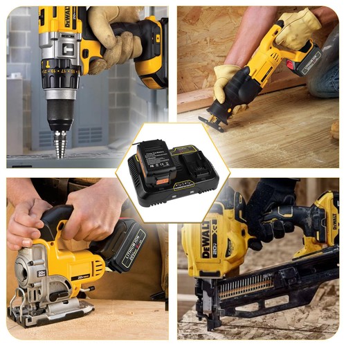 DCB102 2-Port Fast Charger for DeWalt 20V Max Battery, with USB Port Compatib... - Bild 7 von 7