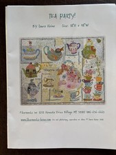 TEA PARTY ~  PATTERN by Laura Heine ~ 38" H x 48" Uncut Pattern.