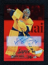 2024-25 Upper Deck Fleer Ultra Red Rainbow Foil 24/25 Juuse Saros #84 Auto 1py0