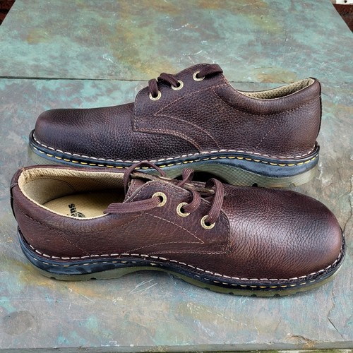Dr. Doc Martens Ordell Brown Pebbled Leather Low Top Boots Shoes Mens Size 12 US - Picture 6 of 8