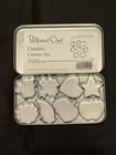Pampered Chef Creative Cutters Set Mini Cookie Cutter Set of 8 Storage Tin 1095