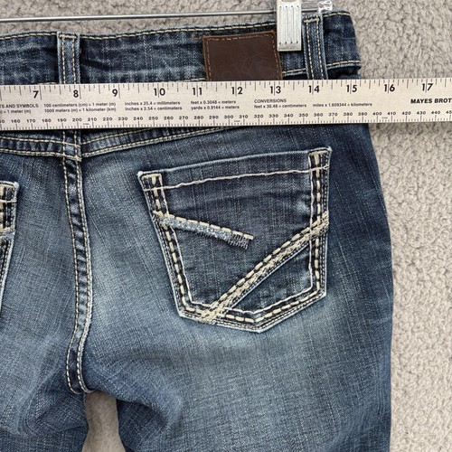 BKE Sabrina Jeans Womens 26x31.5 Blue Bootcut Denim Stretch Mid Rise BWX2855A - Picture 7 of 9