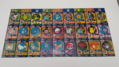 1999年 BURGER KINGポケモンメタル製 7枚セット 1999 Burger King Pokemon movie Poketrivia uncut sheets complete