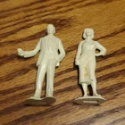 1960's Marx Family Plastic Toy Statues Mother Father 3"
