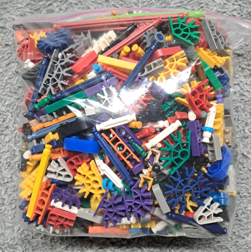 10 Pounds Lot Of K'Nex Mixed Assortment Misc Rods Connectors Wheels Clips Parts - Picture 6 of 13