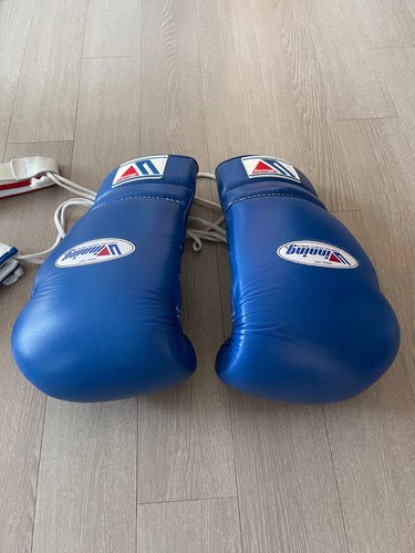 Winning MS-500 Boxhandschuhe 14 oz blau. Schnürer. mit Lace N' Loop Klett - Bild 5 von 10