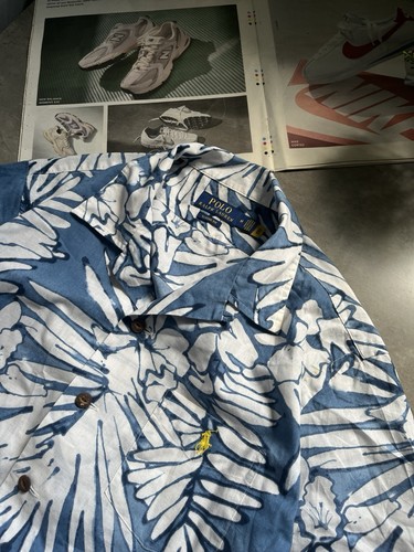 Camisa Polo Ralph Lauren Para Hombres Hawaiana Manga Corta Con Botones Talla M - Imagen 6 de 11
