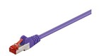 CAT 6 Kabel łączący, S/FTP (PiMF), Fioletowy - Długość kabla 0.25 m