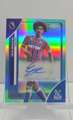 2025-26 Topps Chrome Premier League - Autographs Chris Richards #CA-RI Aqua...