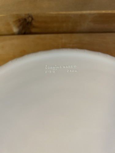 "Cazuelas para hornear Corning Ware 3 French White F-3-B redondas de 10"" usadas en excelente estado EE. UU. - Imagen 7 de 10