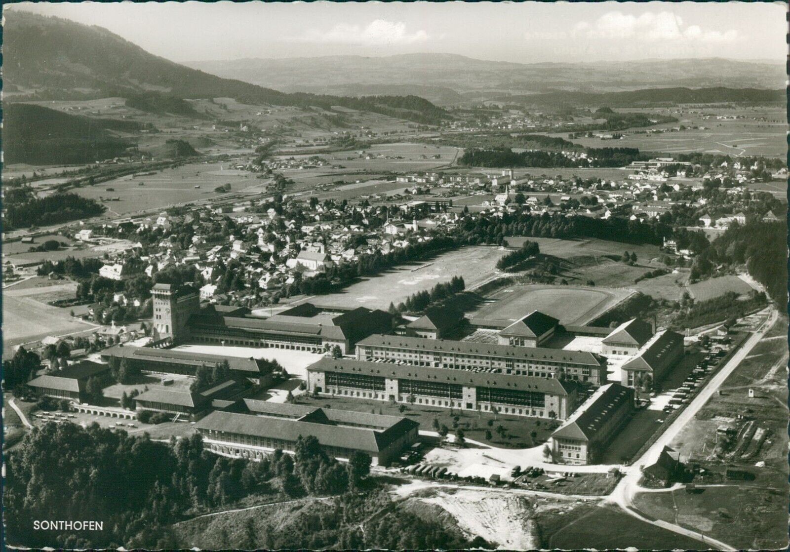 Ansichtskarte Bayern Sonthofen Generaloberst Beck Kaserne Luftbild Allgäu